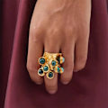 Pikkukuva 4 / 10: Fringe Open Ring Moniriippuvainen sormus MULTICOLOR multicolor