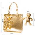 Pikkukuva 2 / 10: Cartoon Bear ostoskassi Kangaskassi GOLD gold