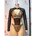 Miniatyrbilde 7 av 10: Badetøy Bikinisett BLACK SNAKE TEXTURE M Black Snake Texture M