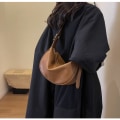 Pikkukuva 6 / 10: PU-nahkainen Crossbody-laukku Suurikokoinen olkalaukku RUSKEA Brown