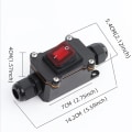 Pikkukuva 2 / 8: Inline power Marine Rocker Switch 1 HEAD 12V/24V 1 1 Head 12V/24V