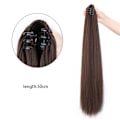 Pikkukuva 2 / 6: Ponytail Peruukit Hiustenpidennykset TUMMANRUSKEA, KIHARA DARK BROWN CURLY-CURLY
