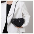 Miniatyrbild 7 av 10: Eagle Head Chain Bag Rhombus Brodered Thread Bag BLÅ blue