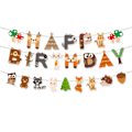 Miniatyrbild 10 av 10: Grattis på födelsedagen Banner Hanging Paper Kit FYRA SET STIL 2 FYRA Four sets style 2