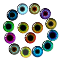 Miniatyrbillede 5 af 9: 20 stk/10 par Eyes Crafts Eyes Puppet Crystal Eyes 15MM-FARVE 15mm-color random