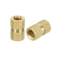 Miniatyrbilde 1 av 5: 100 stk riflede innsatsmuttere Gjengede innsatser M4X10MMX6MM M4x10mmx6mm