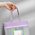 Miniatyrbild 7 av 9: Transparent Mesh Filpåse Brevpappershållare VIOLET Violet