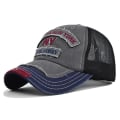 Miniatyrbillede 1 af 10: Brev Broderi Baseball Caps Net Snapback Hatte GRÅ GRÅ grey
