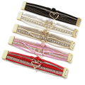 Miniatyrbilde 7 av 10: Bohemian Multilayer Bangle Håndlaget flettet armbånd CHAMPAGNE Champagne