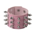 Miniatyrbillede 9 af 10: Pu læder nitterarmbånd sort armbånd PINK Pink