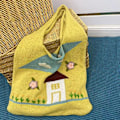 Miniatyrbild 4 av 10: Stickade axelväskor Virkad väska GUL yellow