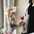 Miniatyrbillede 3 af 10: 20/30 STK Rose Packing Sleeve Bag Buket Pakkepose SORT Black 20pcs-Multiple-20pcs-Multiple