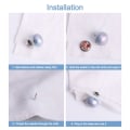 Miniatyrbild 7 av 10: 10 st gratis sömnad Pearl Rhinestone knappar broschnålar I-12MM
