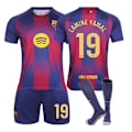 Miniatyrbilde 1 av 3: 2025-2026 Barcelona Hjemme fotballdrakt for barn Nr. 19 Yamal 24
