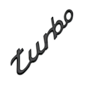 Pikkukuva 3 / 3: 2 kpl TURBO Emblem Tarra 3D Metal Logo Auton Emblem Badge Lokasuoja