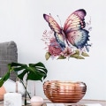 Miniatyrbilde 10 av 10: Sommerfugltoalettklistremerker Blomstersommerfugldekaler 7 7 7
