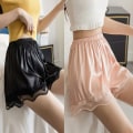 Miniatyrbilde 8 av 10: Sommer dametruser Boxershorts Ruffled SVART XL black XL