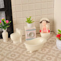 Miniatyrbillede 5 af 10: Dukkehus Mini Toilet Resin Toilet 3 3 3