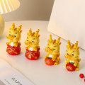 Miniatyrbilde 10 av 10: Mikro Landskap Ornamenter Golden Dragon Figur H H H