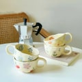 Miniatyrbilde 10 av 10: Kaffekopper Havregrøt frokostkrus ROSA KIRSEBÆR ROSA KIRSEBÆR Pink cherry