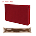 Miniatyrbillede 1 af 10: Filt-indsats taske Pung Liner WINE RED 2# 2# Wine Red 2#-2#
