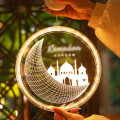 Miniatyrbillede 1 af 10: Eid Mubarak Måne- og Stjernelys Dekoration LED Sugkoplys