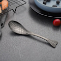 Miniatyrbillede 1 af 10: Dessertske Forgyldt ske SORT S Black S