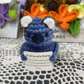 Miniatyrbild 6 av 10: Mini stickad växtdocka Rolig positiv potatis F F F