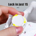 Miniatyrbillede 9 af 10: Automatisk Buckle Rope No Tie Shoe Snørebånd SORT Black