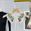 Miniatyrbilde 1 av 8: Kvinners blondekrage Dingzhu sjalkrage Front Placket krage