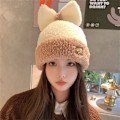 Miniatyrbillede 3 af 10: Plys Hat Beanie Hat SORT black