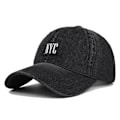 Miniatyrbillede 1 af 10: NYC Broderi Baseball Caps Distressed Faded Hats SORT black