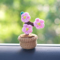 Miniatyrbillede 1 af 10: Håndvævede ornamenter Blomsterdekorationer i potte G G G
