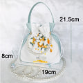 Miniatyrbilde 2 av 10: Brodert blomsterpose med snøring Godterioppbevaringspose 2 2 2