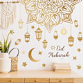 Pikkukuva 7 / 10: Eid Mubarak -seinätarrat Ramadanin ikkunatarrat TYYLIT 3 TYYLIT