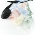 Miniatyrbilde 3 av 8: 5 stk Klut Stoff Blomst Tulipan Klær Patch SVART black