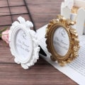Miniatyrbild 6 av 8: Blommig fotoram Elliptisk tavelram GULD Gold