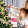 Miniatyrbilde 7 av 10: Christmas Panda Nøkkelring Anheng Juletre Ornament 8 8 8