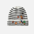 Miniatyrbillede 1 af 10: Strikket Hue Beanie Caps HVID SORT HVID SORT white black