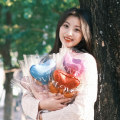 Pikkukuva 3 / 9: 5kpl Love Heart Balloons Folio Ilmapallo Ilmapallo Bouquet