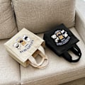 Pikkukuva 4 / 10: Brodeerattu lounaslaukku Canvas käsilaukku BLACK S black S