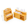 Miniatyrbilde 2 av 10: Dukkehus Miniatyrseng Dekorativ treplate SPISEBORD Dining table series