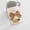 Miniatyrbillede 3 af 10: 2 STK Little Girl Bowknot Hårspænder KHAKI khaki