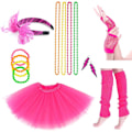 Pikkukuva 5 / 10: 80-luvun Fancy Dress Accessories Set Naisten Set ORANSSI Orange