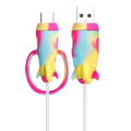 Miniatyrbillede 1 af 10: Kabelbeskytter Oplader Kabelbeskyttelsesdæksel MULTICOLOR USB Multicolor USB to C-USB to C