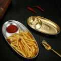 Miniatyrbillede 10 af 10: Middagsbakke Snackfad GULD M Gold M