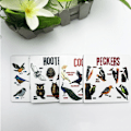 Pikkukuva 6 / 8: Bird Pun Coasters Puiset lasinaluset 6kpl 6kpl 6pcs