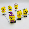 Miniatyrbillede 10 af 10: 10 stk Little Yellow Duck Plys hårnåle Spring Hårclips 03 03 03