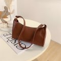 Miniatyrbilde 5 av 10: PU skinnveske Retro skinn skulderveske KHAKI Khaki