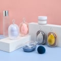 Miniatyrbild 7 av 8: Beauty Egg Förvaringslåda Powder Puff Förvaringslåda GUL Yellow